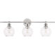 Syracuse 3 Light 28 inch Chrome Wall sconce Wall Light