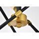 Newtown 6 Light 17 inch Black and Brass Pendant Ceiling Light