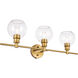 Syracuse 3 Light 28 inch Brass Wall sconce Wall Light