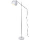 Sayre 67.8 inch 40 watt Chrome with White Marble Floor lamp Portable Light