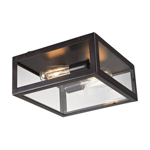 Greensburg 2 Light 12 inch Oil Rubbed Bronze Flush Mount Ceiling Light