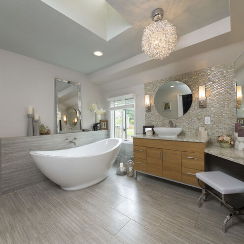 Romulus LED 31.5 inch Polished Chrome Single Pendant Ceiling Light