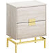 Seneca 24 X 18 inch Beige and Gold Accent End Table or Night Stand