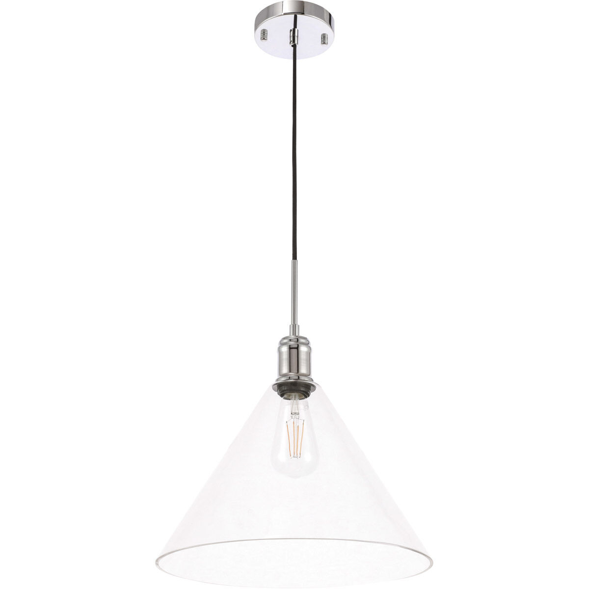 Meadville 1 Light 13.75 inch Chrome Pendant Ceiling Light