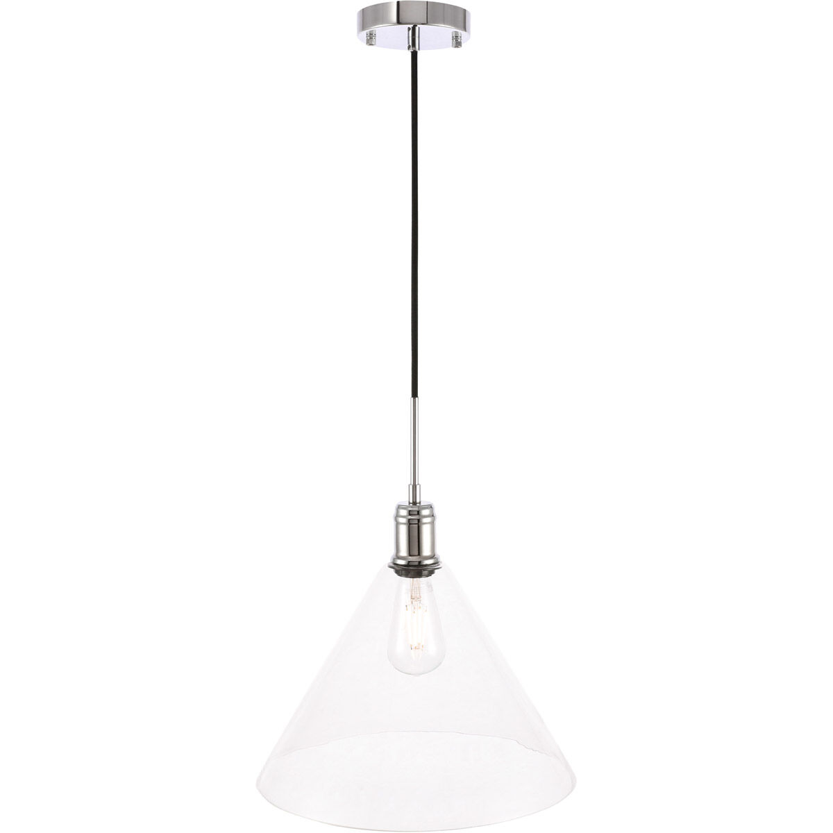 Meadville 1 Light 13.75 inch Chrome Pendant Ceiling Light