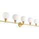 Syracuse 5 Light 47 inch Brass Wall sconce Wall Light