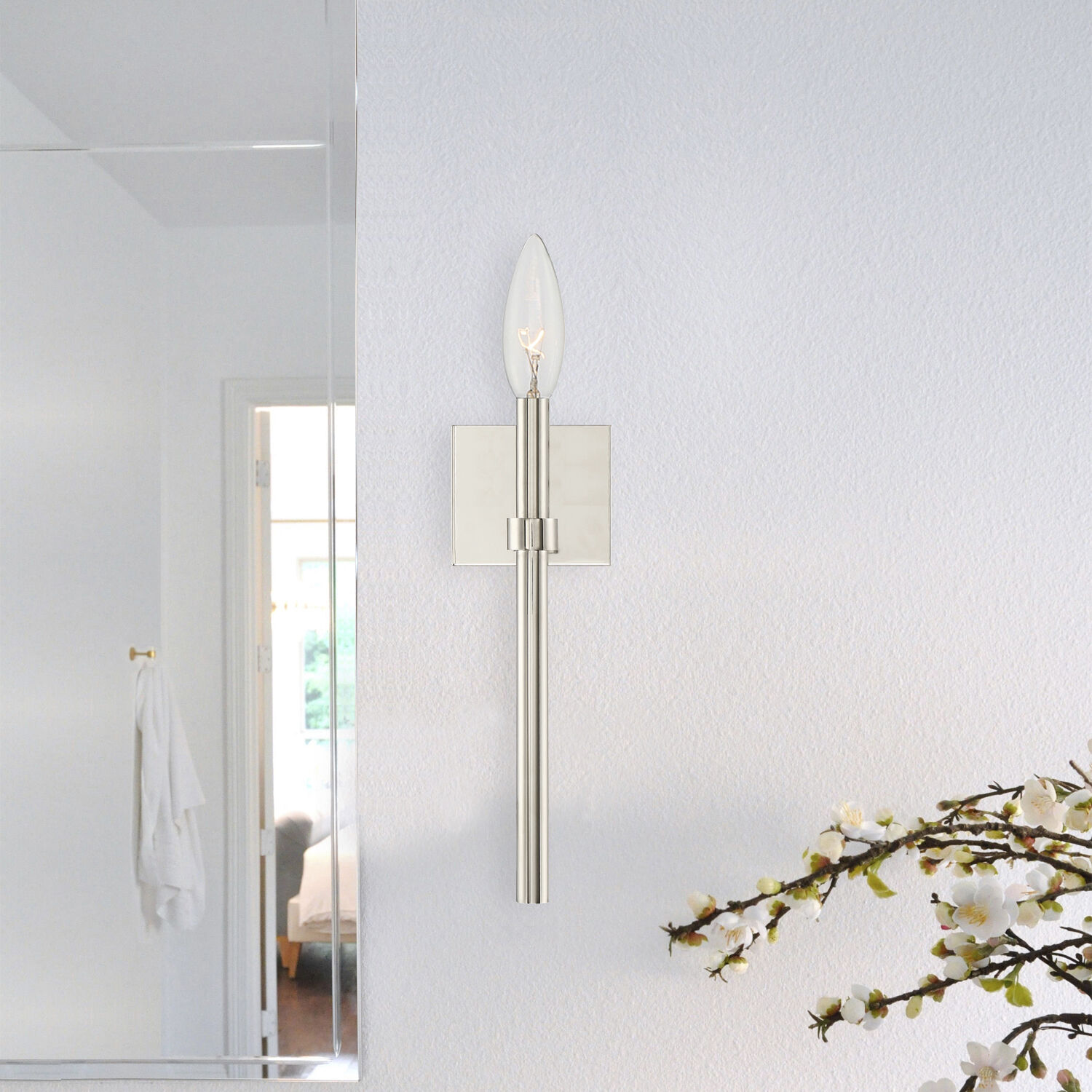 Englewood Sconce Wall Light in Polished Nickel