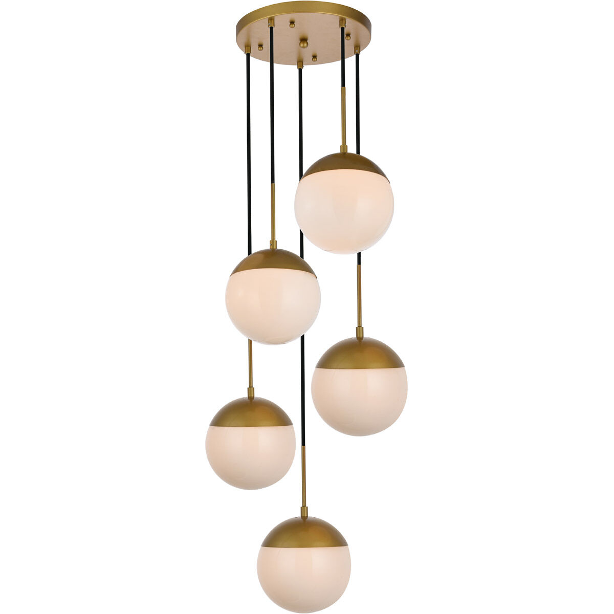 Oyster Bay 5 Light 18 inch Brass Pendant Ceiling Light