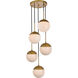 Oyster Bay 5 Light 18 inch Brass Pendant Ceiling Light
