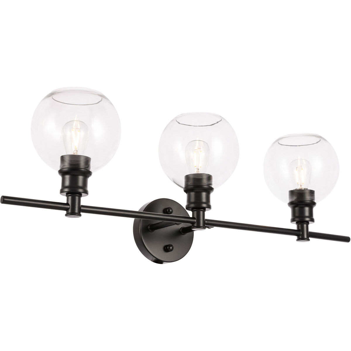 Syracuse 3 Light 28 inch Black Wall sconce Wall Light