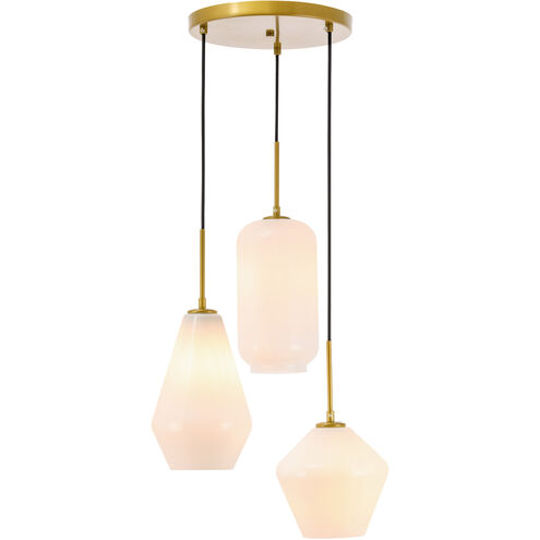 Rochester 3 Light 17 inch Brass Pendant Ceiling Light