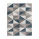 Chalfont 122.05 X 94.49 inch Light Gray/White/Charcoal/Blue Machine Woven Rug, Rectangle