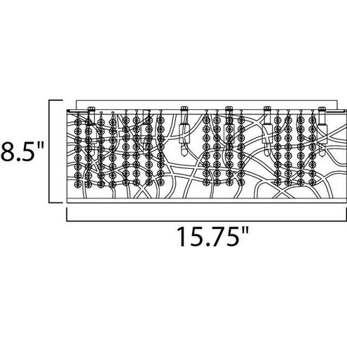 Troy 7 Light 15.75 inch Polished Chrome Flush Mount Ceiling Light