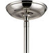Fishkill 1 Light 15 inch Weathered Zinc with Polished Nickel Pendant Ceiling Light