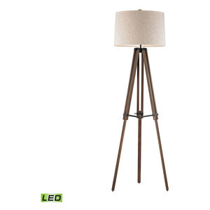 Tunkhannock 62 inch 9.5 watt Walnut with Oil Rubbed Bronze Floor Lamp Portable Light