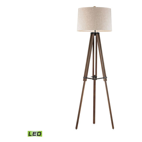 Tunkhannock 62 inch 9.5 watt Walnut with Oil Rubbed Bronze Floor Lamp Portable Light