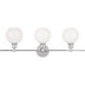 Syracuse 3 Light 28 inch Chrome Wall sconce Wall Light