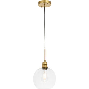 Rensselaer 1 Light 8 inch Brass Pendant Ceiling Light