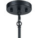 Monessen 5 Light 17 inch Matte Black with Satin Brass Chandelier Ceiling Light