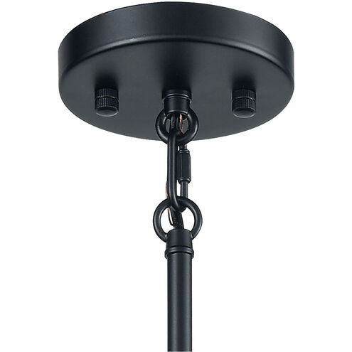 Monessen 5 Light 17 inch Matte Black with Satin Brass Chandelier Ceiling Light