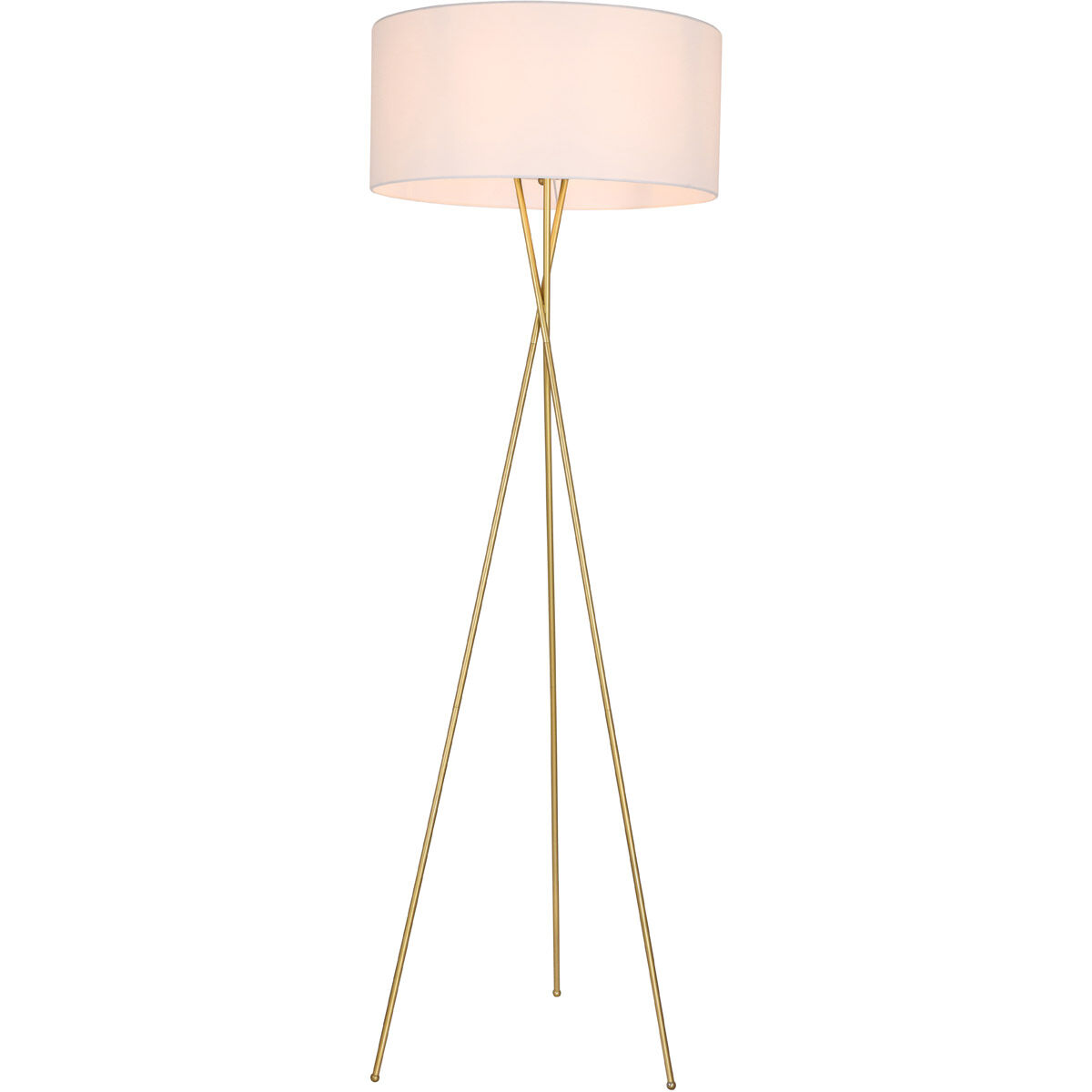 Moreau 66 inch 60 watt Brass Floor lamp Portable Light