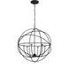 Addison 6 Light 22.5 inch Black Chandelier Ceiling Light