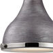 Fishkill 1 Light 9 inch Weathered Zinc with Polished Nickel Mini Pendant Ceiling Light