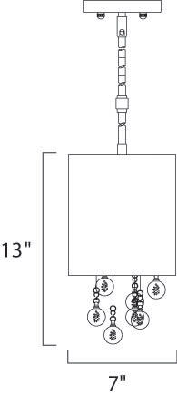 Lawrence 1 Light 7 inch Polished Chrome Mini Pendant Ceiling Light