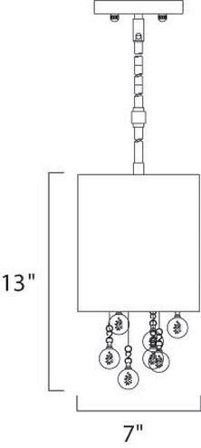 Lawrence 1 Light 7 inch Polished Chrome Mini Pendant Ceiling Light