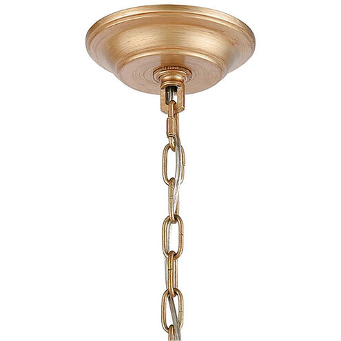 Swissvale 5 Light 19 inch Matte Gold with Polished Chrome Chandelier Ceiling Light