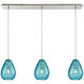 Murrysville 3 Light 36 inch Satin Nickel Mini Pendant Ceiling Light, Linear