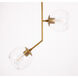 Monroe 2 Light 8 inch Brass Pendant Ceiling Light