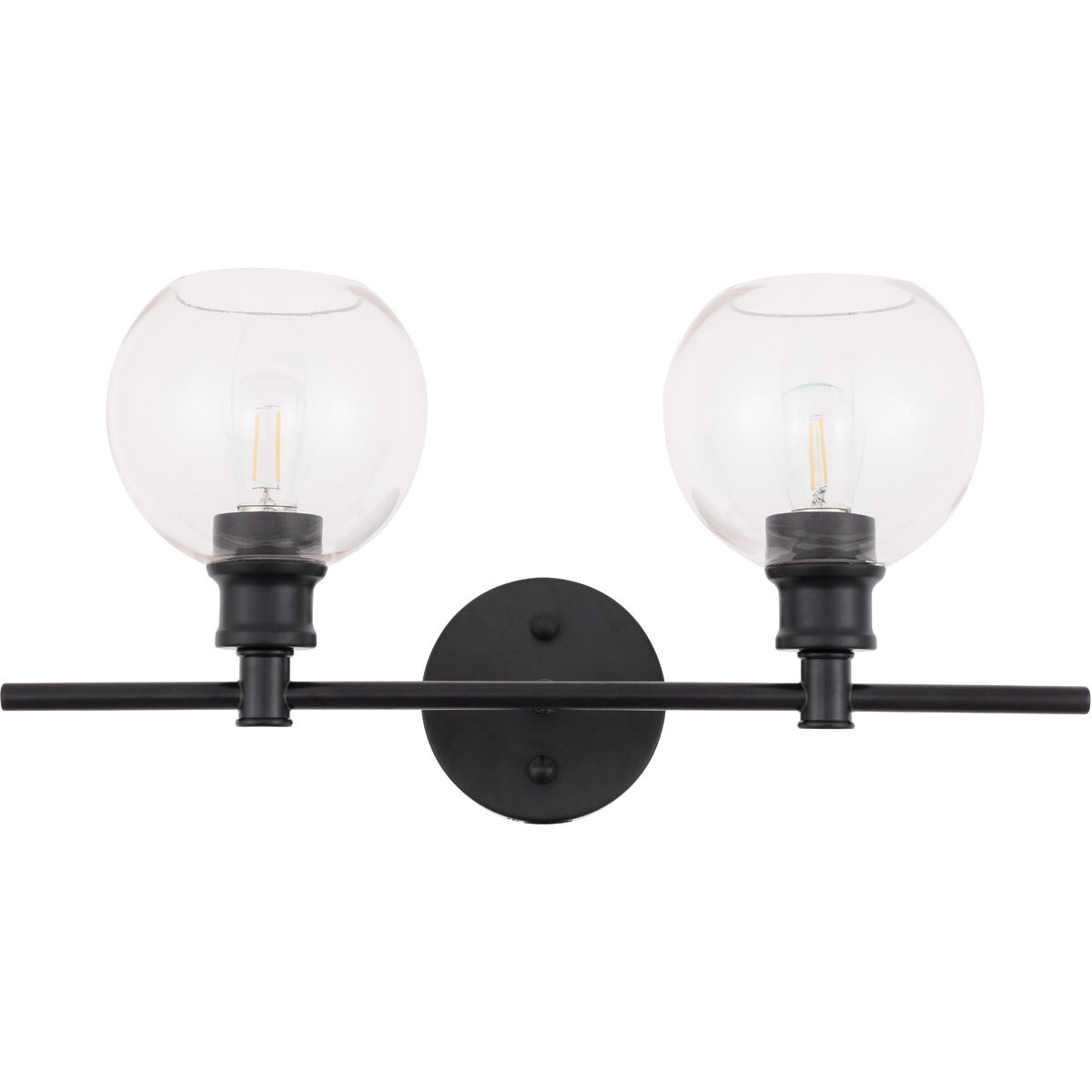 Syracuse 2 Light 19 inch Black Wall sconce Wall Light