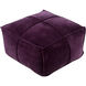 Towamensing 13 inch Dark Plum Pouf, Rectangle