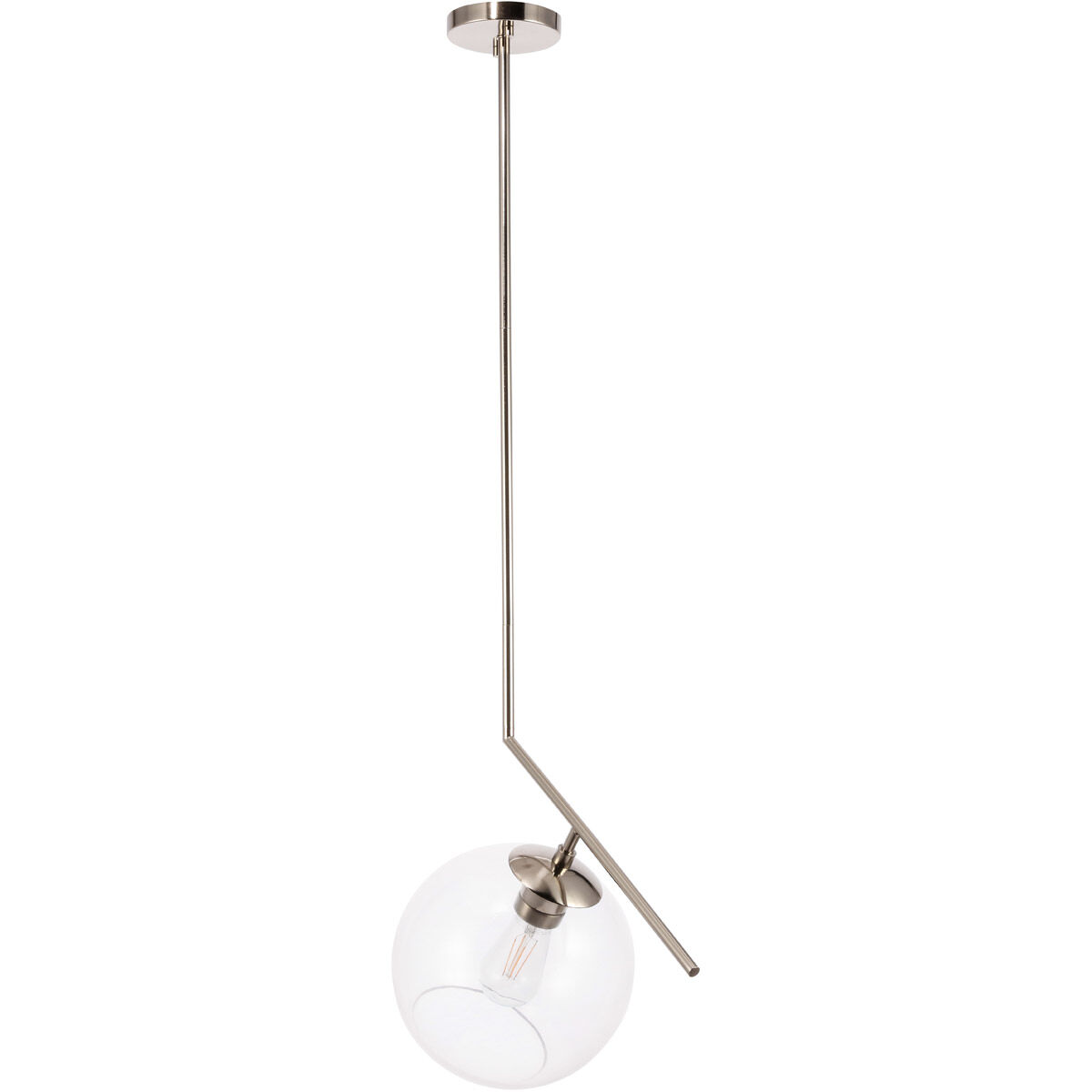 Monroe 1 Light 10 inch Chrome Pendant Ceiling Light