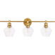 Rochester 3 Light 28 inch Brass Wall sconce Wall Light