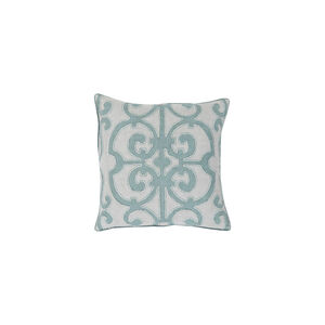 Lansing 18 X 18 inch Teal and Light Gray Throw Pillow