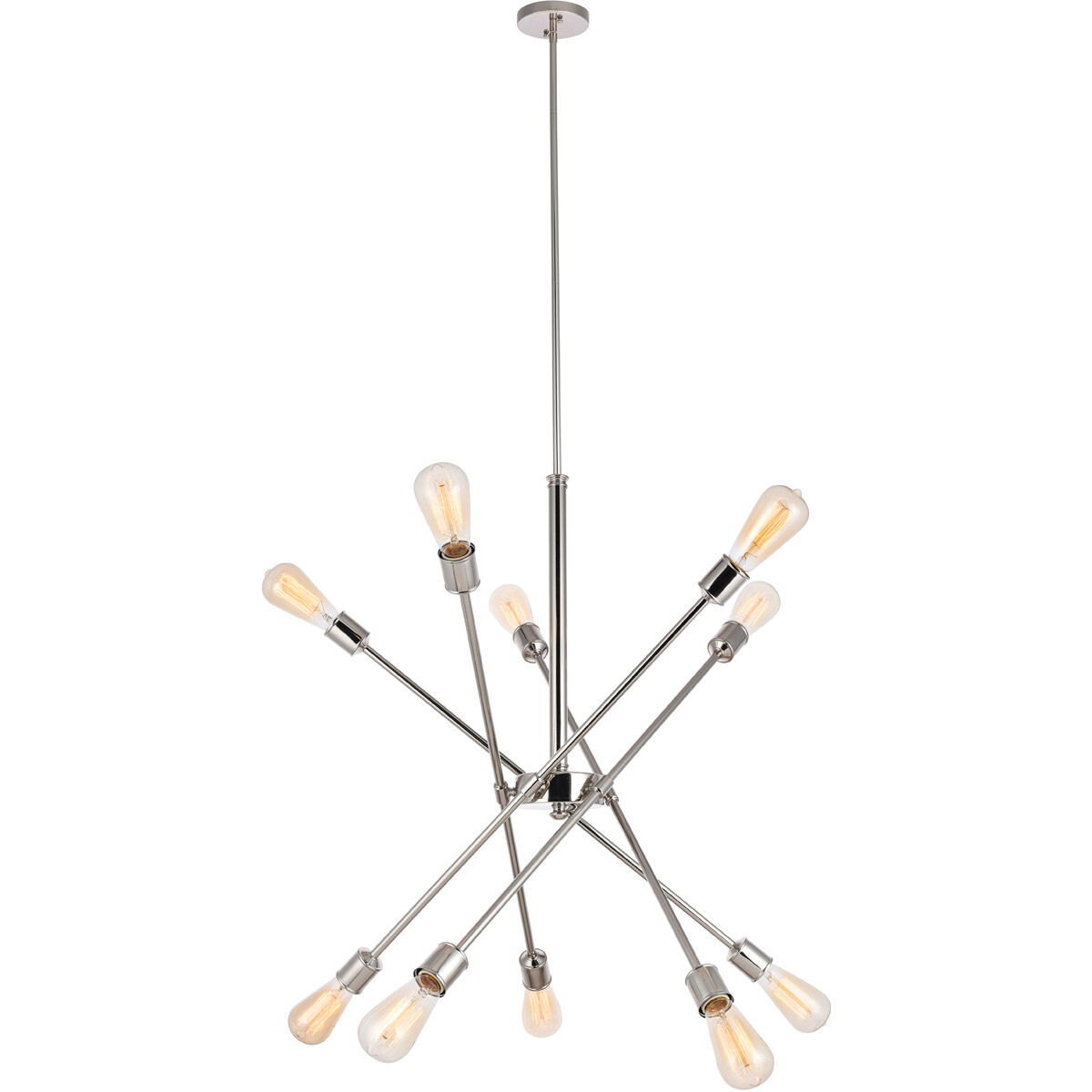 Newtown 10 Light 27 inch Polished Nickel Pendant Ceiling Light