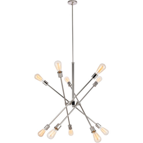 Newtown 10 Light 27 inch Polished Nickel Pendant Ceiling Light