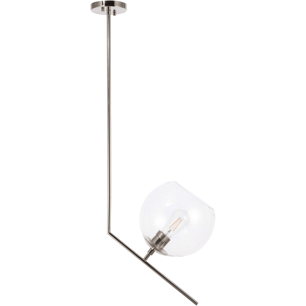 Monroe 1 Light 10 inch Chrome Pendant Ceiling Light