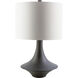 Roseto 23 inch 100 watt Matte Black Table Lamp Portable Light