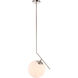 Monroe 1 Light 10 inch Chrome Pendant Ceiling Light