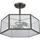 Broadalbin 2 Light 14 inch Oil Rubbed Bronze with Clear Semi Flush Mount Ceiling Light