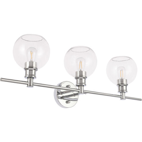 Syracuse 3 Light 28 inch Chrome Wall sconce Wall Light