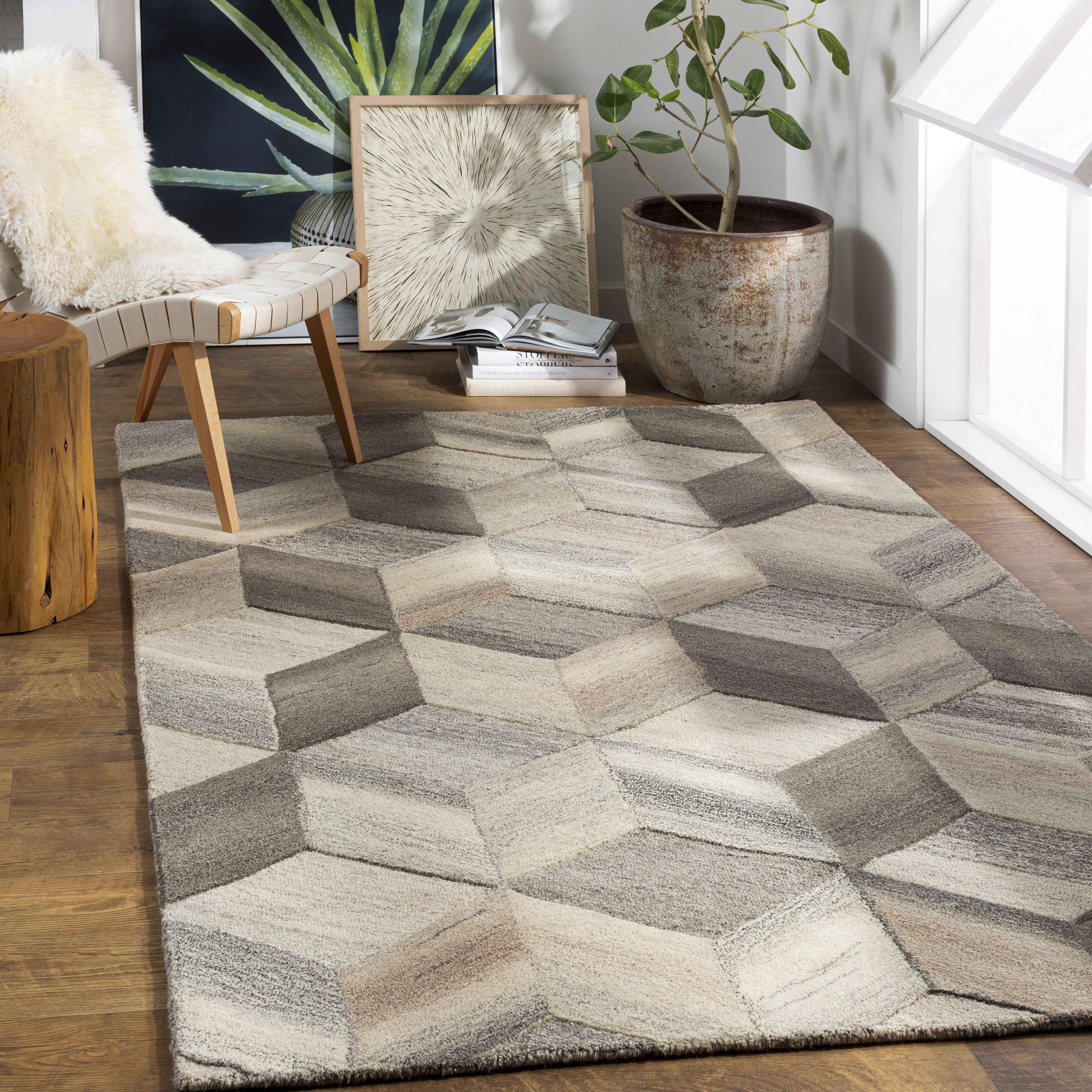 Aurora 156 X 108 inch Medium Gray Rug, Rectangle
