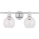 Syracuse 2 Light 19 inch Chrome Wall sconce Wall Light