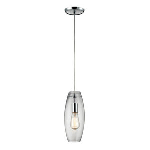 Greece 1 Light 5 inch Polished Chrome with Clear Mini Pendant Ceiling Light