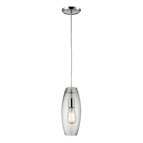 Greece 1 Light 5 inch Polished Chrome with Clear Mini Pendant Ceiling Light