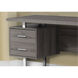 Ramapo 60 X 24 inch Dark Taupe and Silver Computer Desk