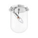 Pittston 1 Light 7 inch Polished Chrome with Clear Flush Mount Ceiling Light